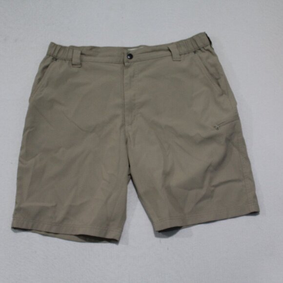 Wrangler Authentic Men Tan Hybrid Shorts Casual Size Size 40 - Picture 1 of 10
